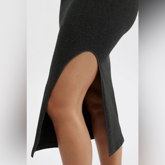 Fabletics Women’s Cloud Seamless High Waisted Midi Pencil Skirt Black Heather XL - Picture 3 of 13